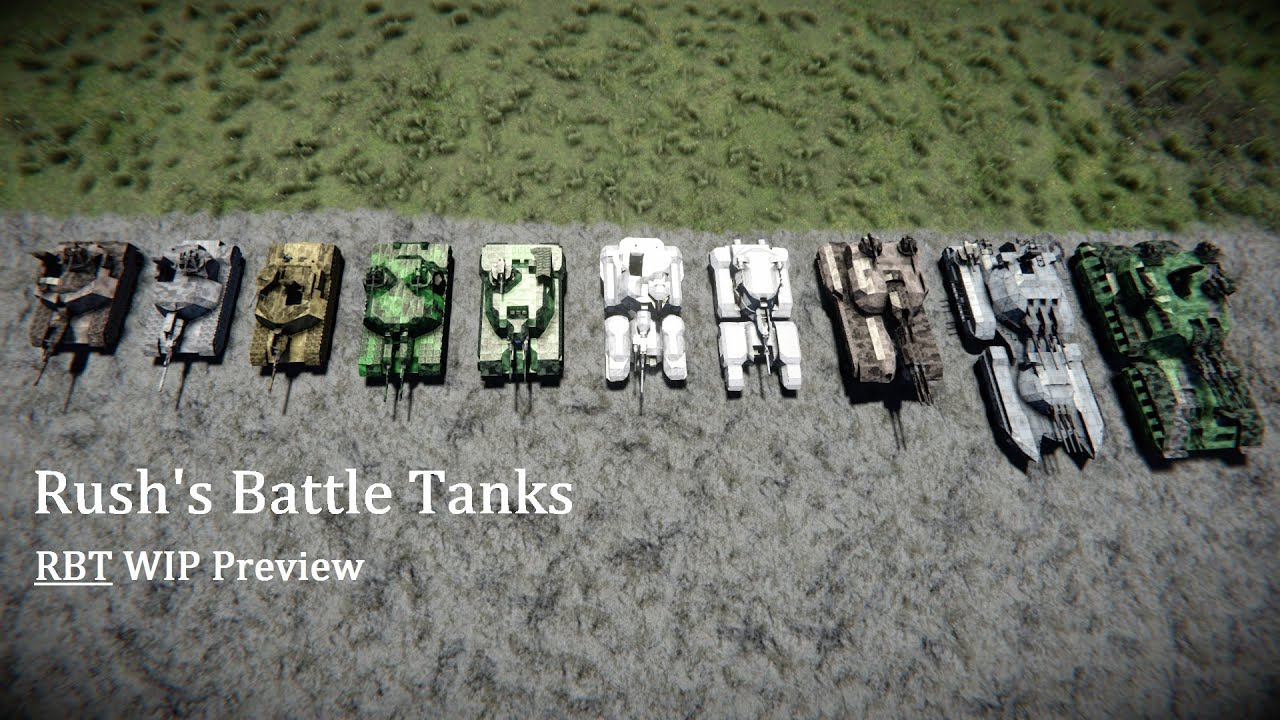 Space Engineers: RBT Rush's Battle Tanks, WIP, Preview 1