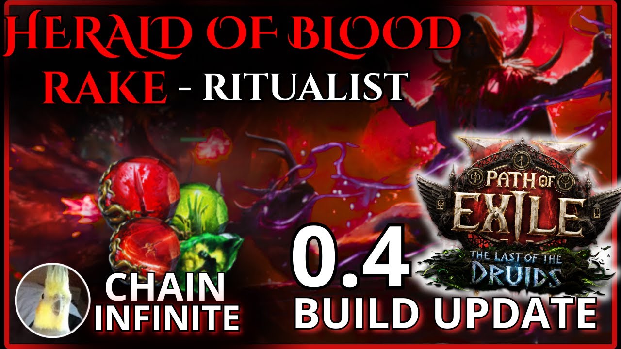 [PoE2 0.4] Infinite Herald of Blood Explosion Chain Build | Update For [The Last of the Druids]