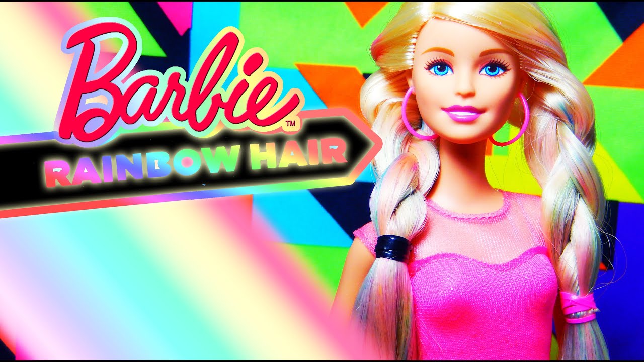Barbie Rainbow Hair Doll Review!