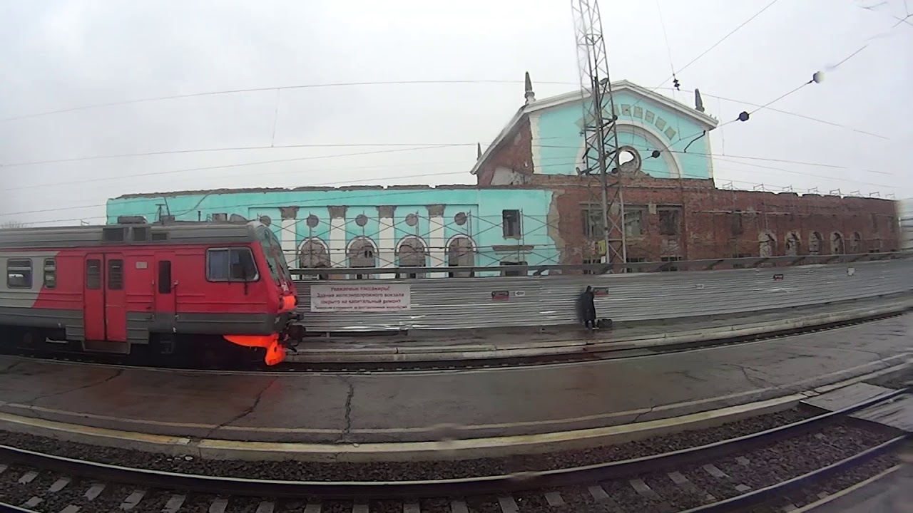 Татарск. Станция Татарская из окна поезда