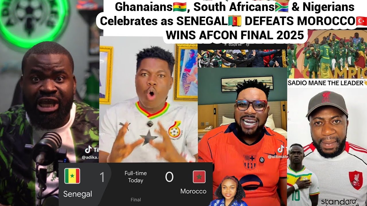 Nigerians🇳🇬, Ghanaians🇬🇭 & South Africans🇿🇦 Celebrates As SENEGAL🇨🇲 WINS AFCON 2025