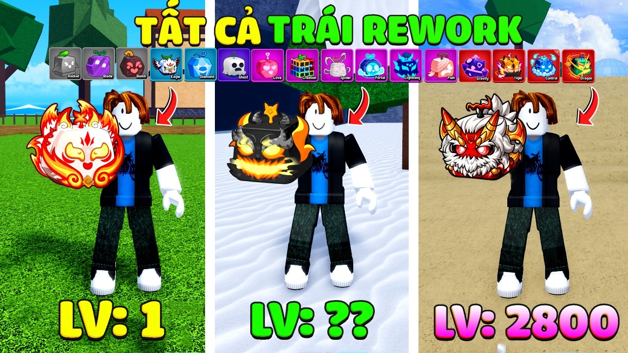 ZENO ĂN TẤT CẢ TRÁI ÁC QUỶ ĐÃ REWORK PHÁ ĐẢO BLOX FRUIT TỪ LV 1- 2800