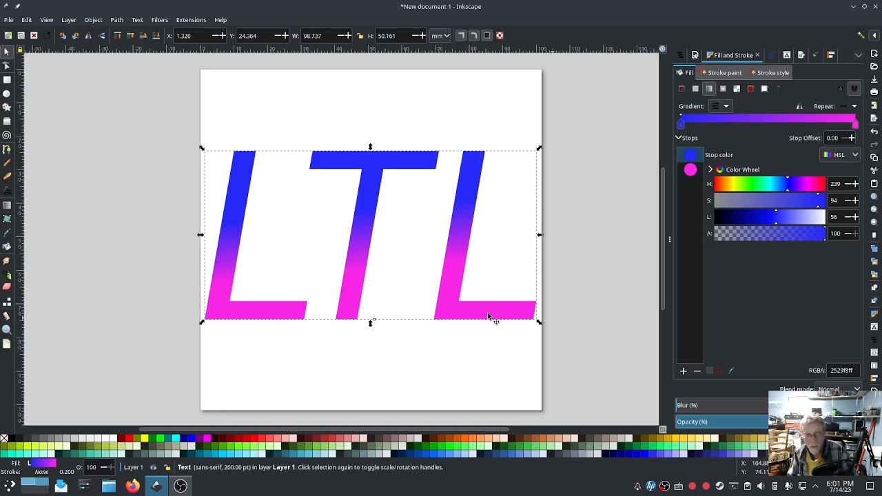 Inkstitch 3 - Gradient fill stitch Part 2, the Automatic Gradient Fill.