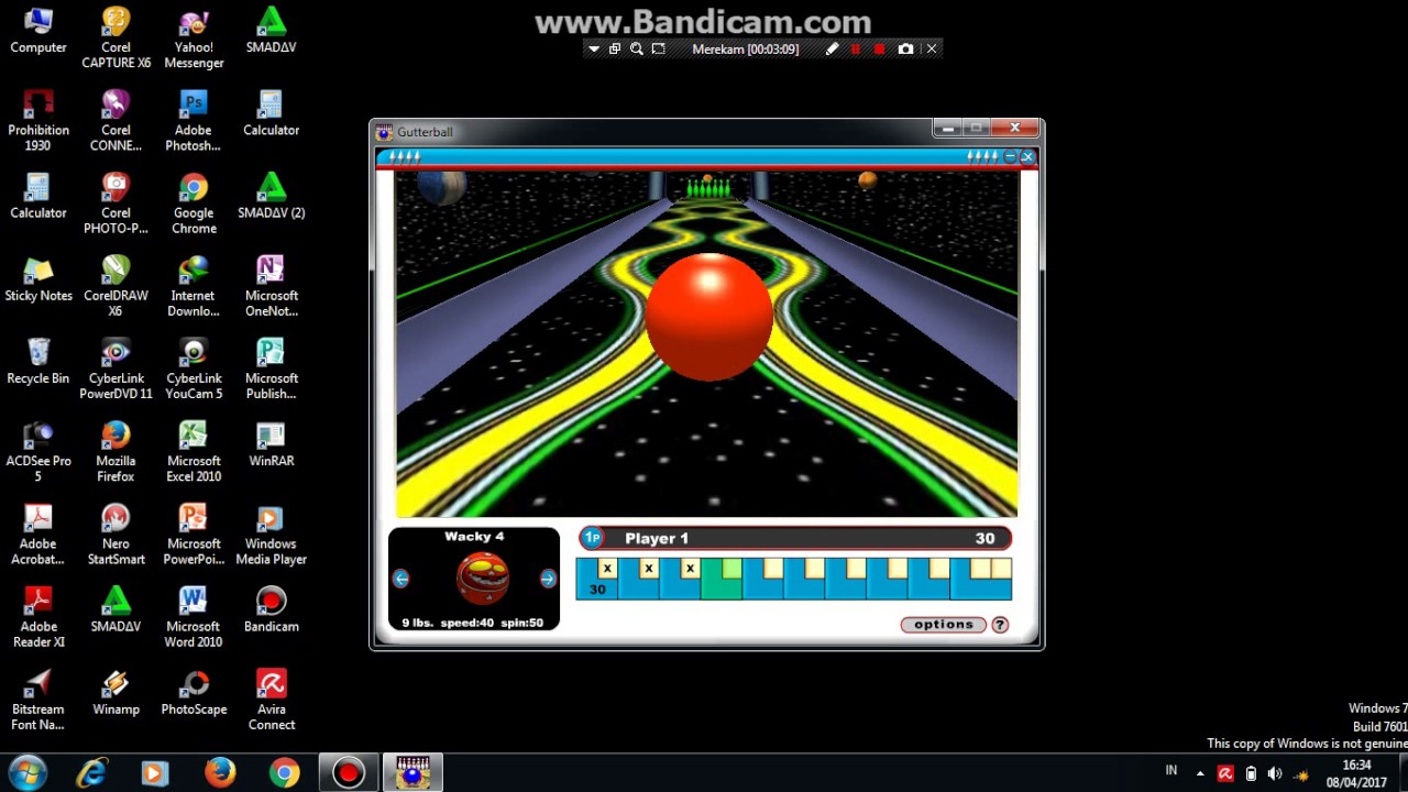 MAIN BOWLING DI LUAR ANGKASA GYES!!! plays gutterball #1