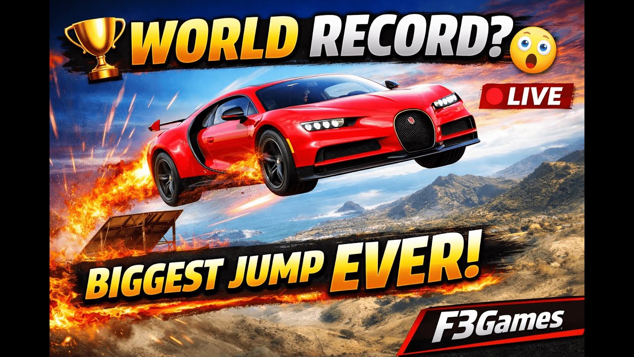 🏆 WORLD RECORD JUMP ATTEMPT 🔥 | Forza Horizon 5 LIVE 🔴 | F3Games