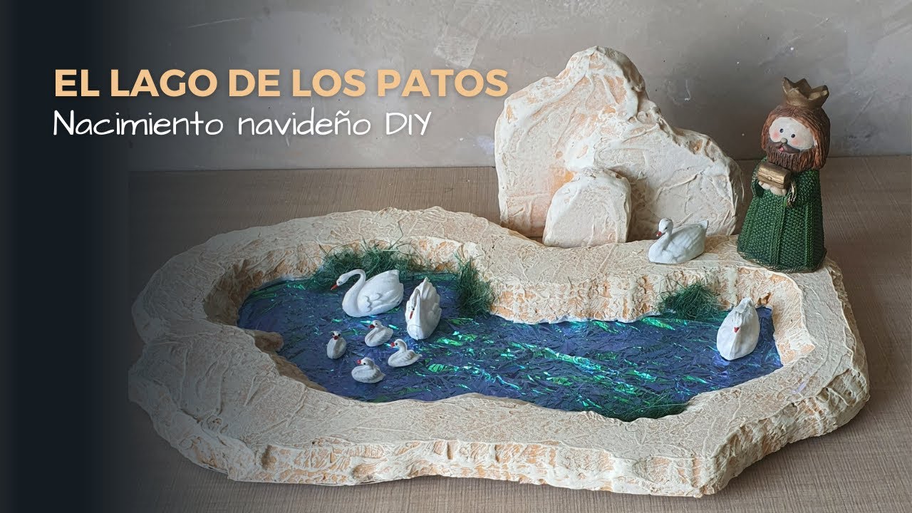 Cómo hacer el lago para el nacimiento navideño. El lago para el pesebre DIY.