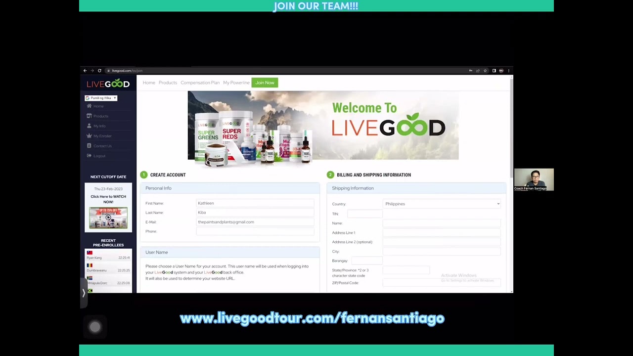 How to become an Affiliate Member in Livegood