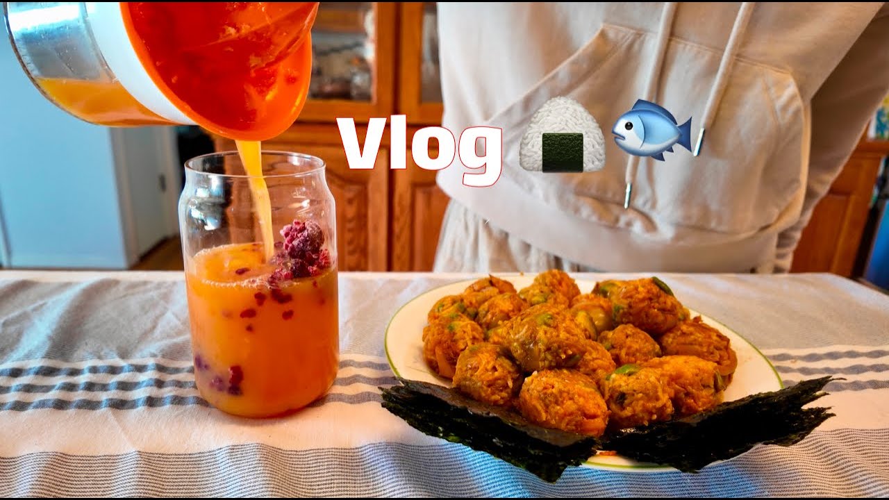 Vlog| Tuna Rice Ball 🍣 Ham Baguette 🥖Baklava in Nature 🥮🌿