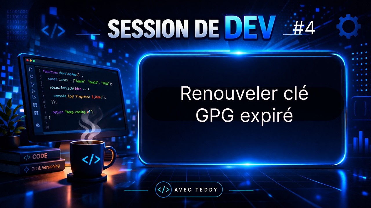 Renouveler une clé GPG expirée pour GitHub | Signature Git | Session de dev avec Teddy