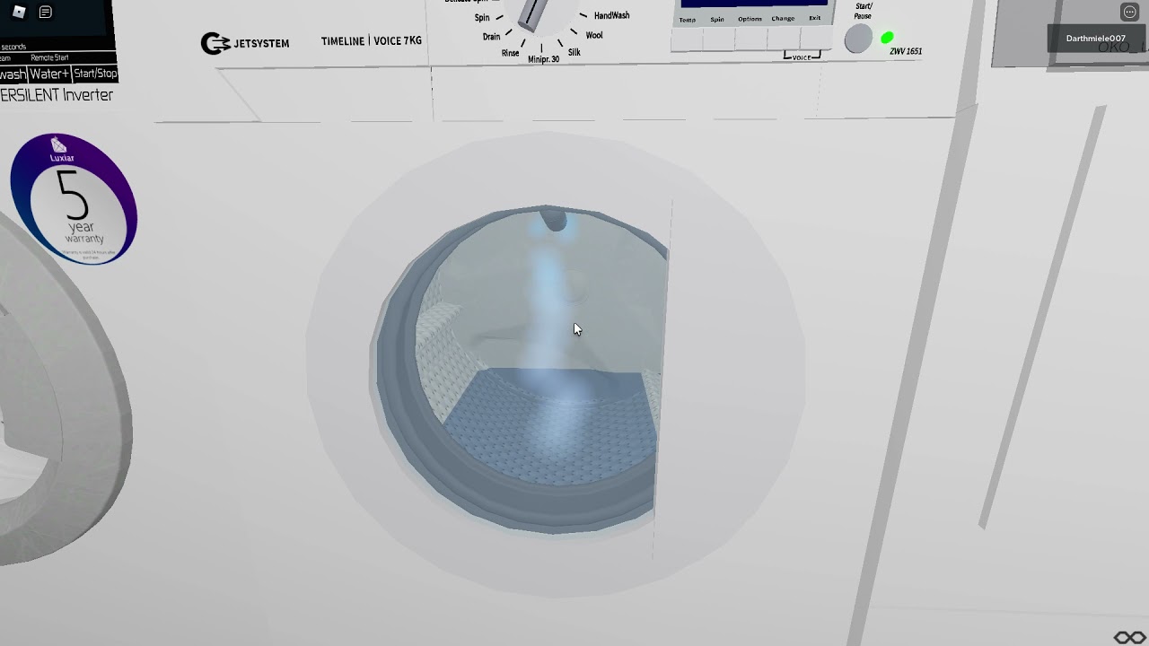 Roblox Washer Central Zanussi Rinse and spin