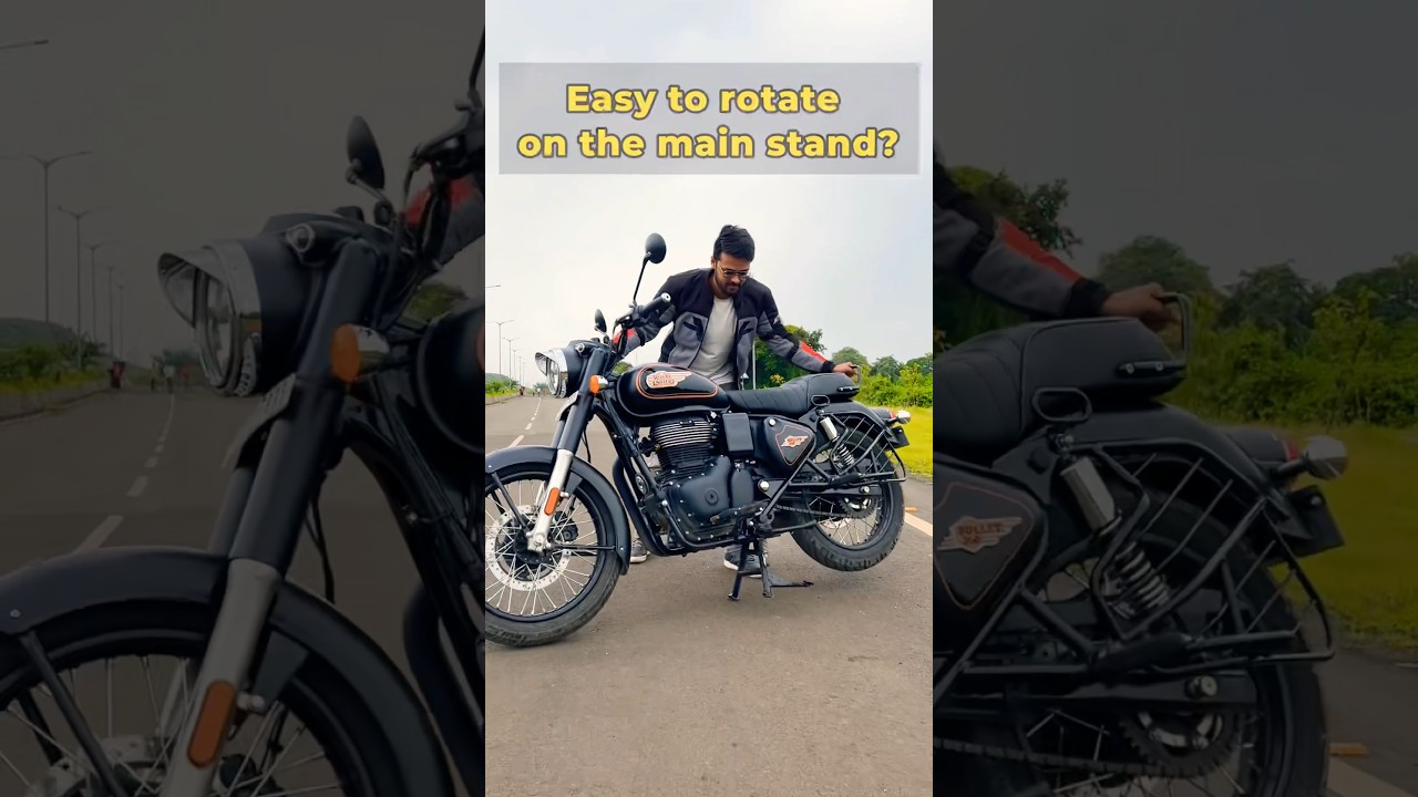 Royal Enfield Bullet 350 Weight Balance | BikeWale #shorts #bullet350