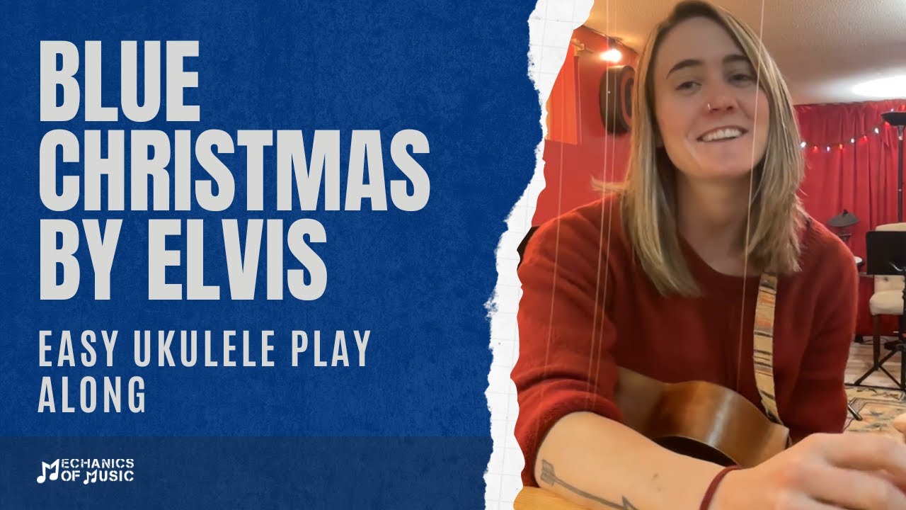Blue Christmas by Elvis (Key of C) with Kitties  - Easy Ukulele Play Along