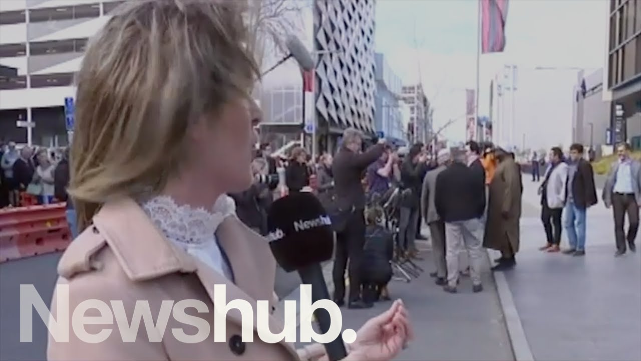 The moments outside court shortly after Christchurch terrorist's sentencing | Newshub