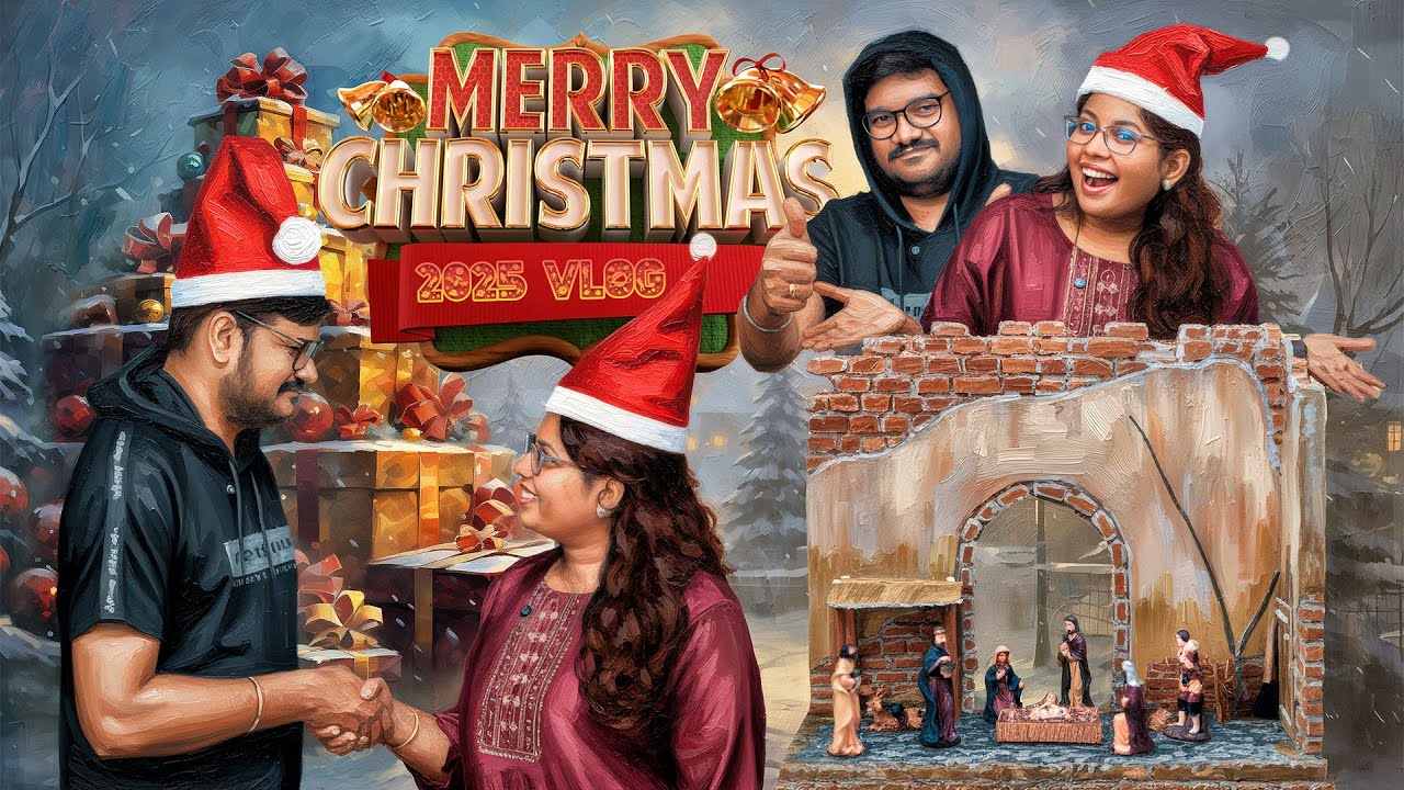 Christmas Vlog | Christmas Kudil (Nativity Scene) Making | 3 Days Team Work!