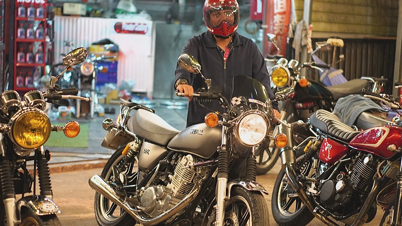SR400 สีเทา สั่งแม็กเก็บงานใหม่ จาก Poj motor shop  ใส่แม็กแล้วรถดูสวยดูเต็ม เมียห้ามยังไงก็ต้องใส่