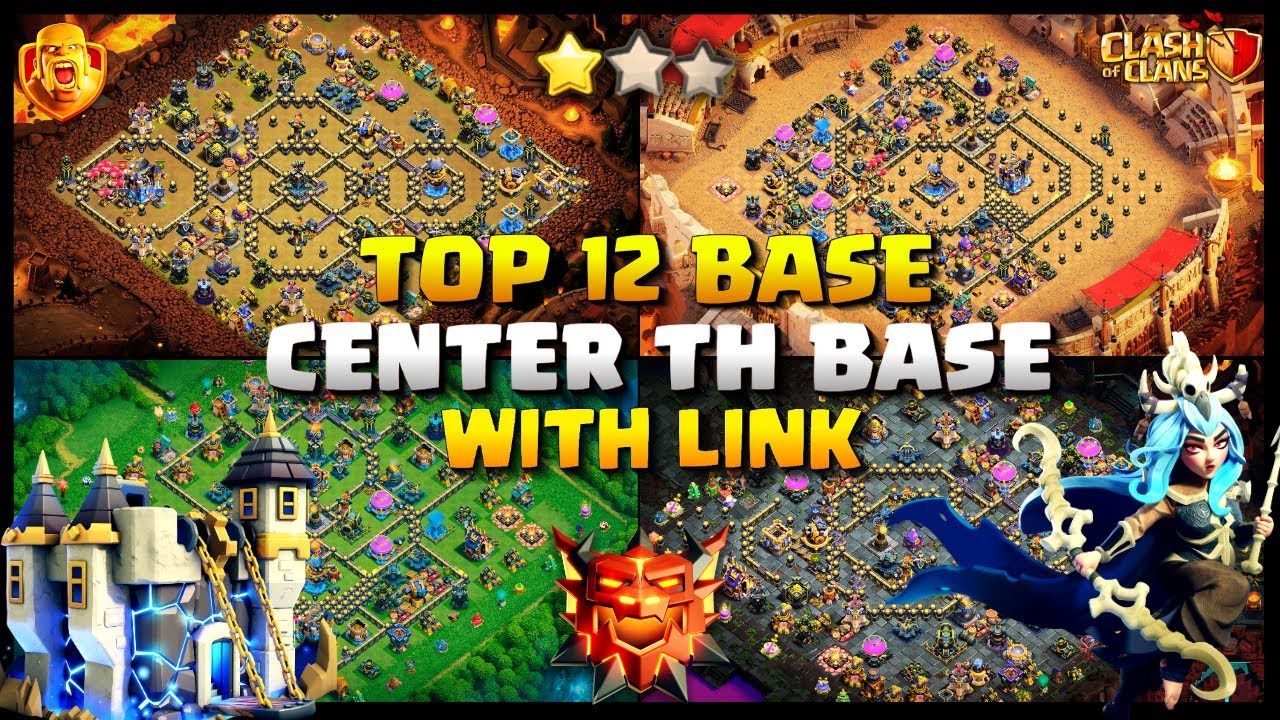 12 BEST TH18 *CORNER TH* BASE WITH LINK  | ANTI 2 STAR BASE | NEW TH18 CWL, WAR ,LEGEND BASE | COC .