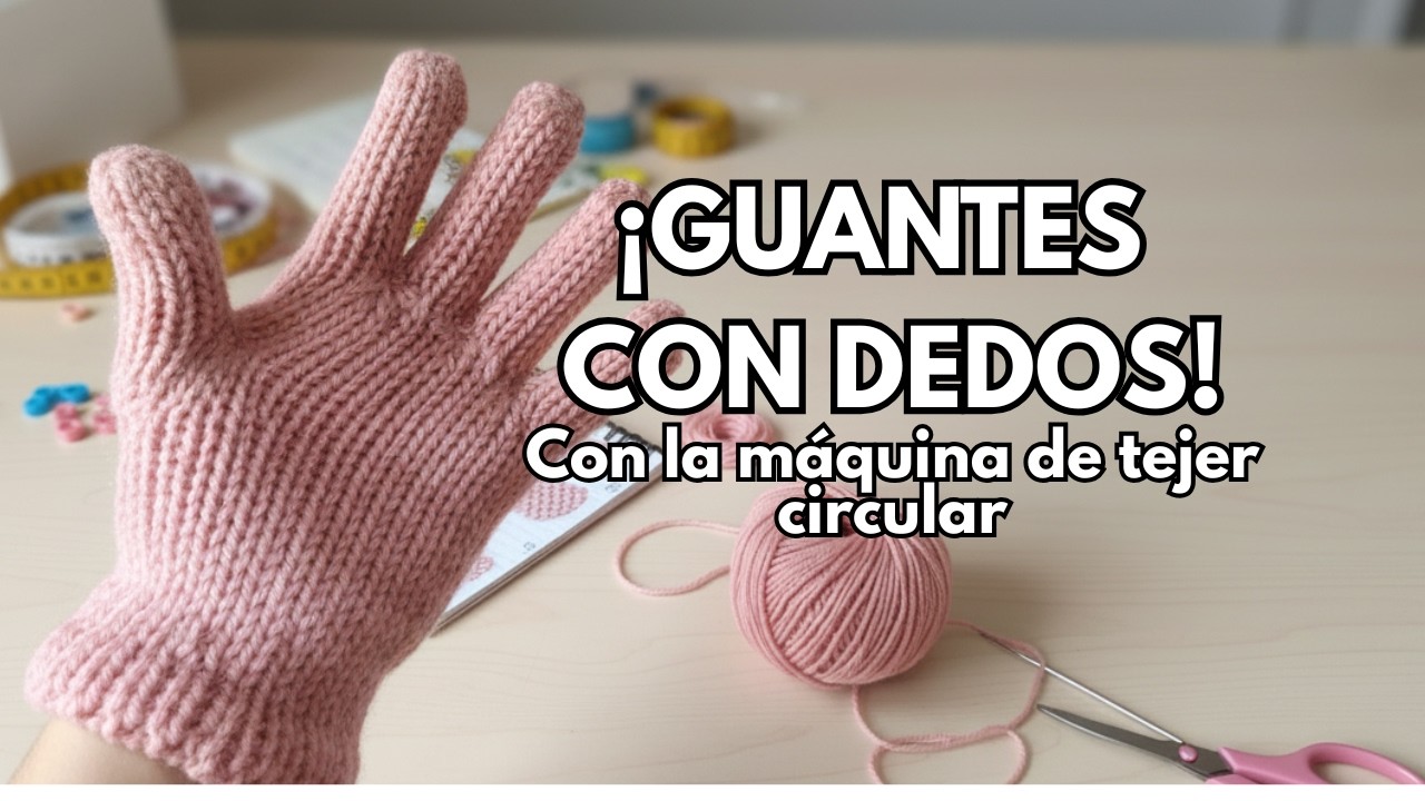¿Cómo tejer guantes con dedos en la máquina SENTRO? #knittingmachine #maquinadetejer