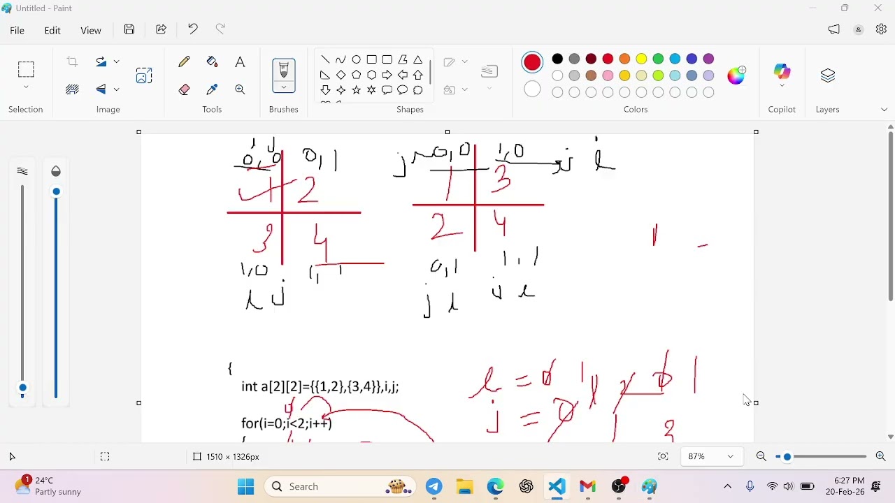 2D array advance level questions