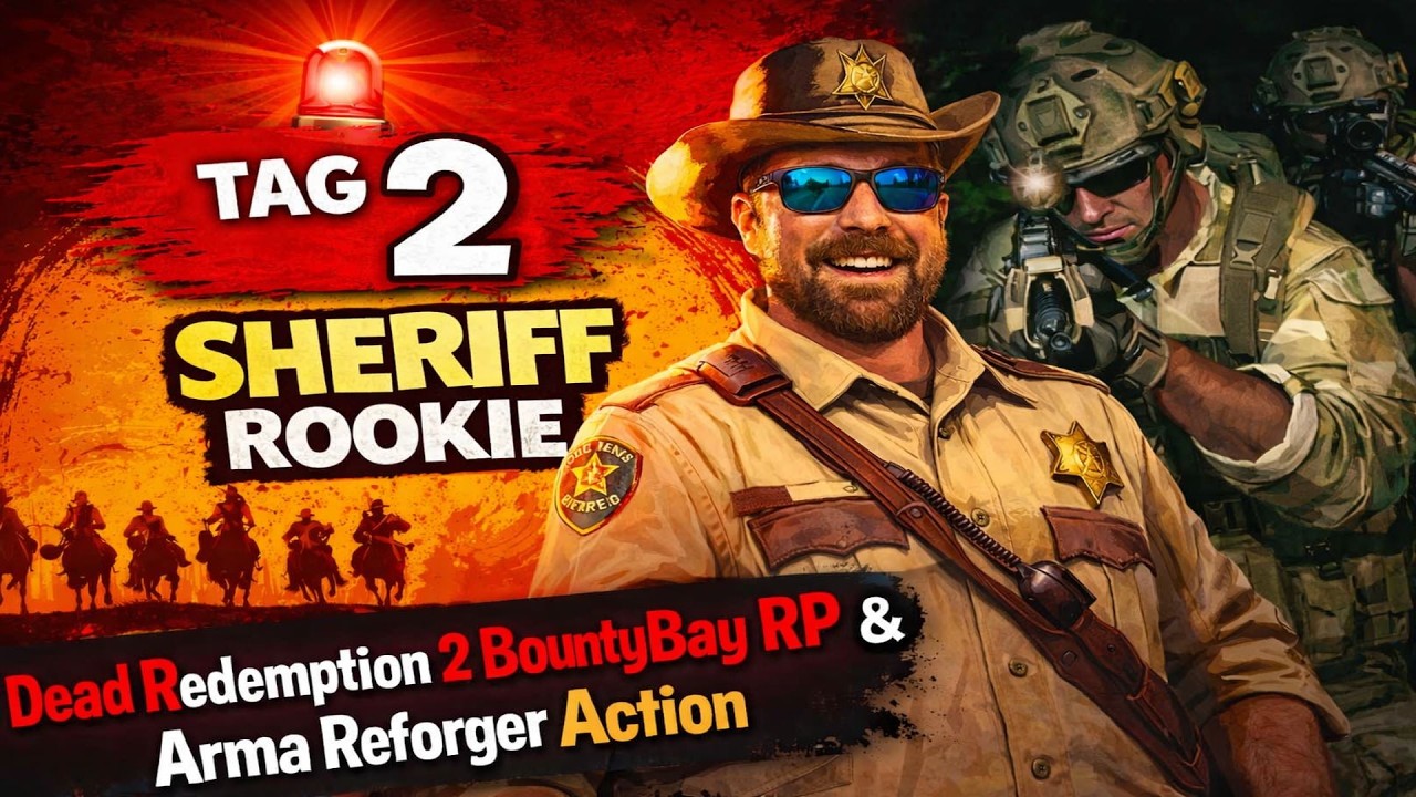🔴 Tag 2 als Sheriff Rookie 🚨  Red Dead Redemption 2 BountyBay RP & Arma Reforger Action