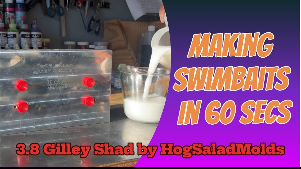 Hodsaladsmolds 3.8 Gilley Shad Swimbait. #fishing #fishingvideo #baitmaker