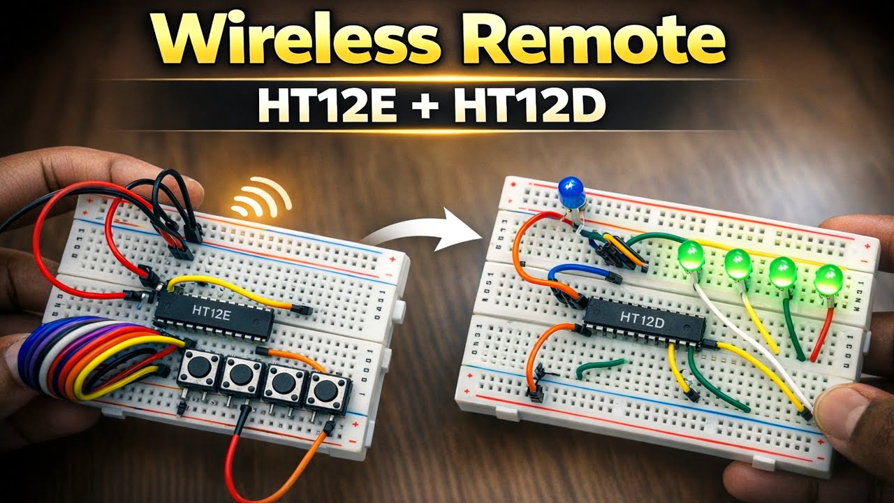HT12E और HT12D से Wireless Remote बनाना सीखें | RF Remote Circuit Hindi