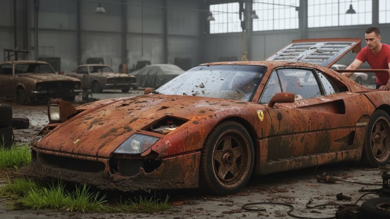 ASMR Car Restoration Full Rebuild of Ferrari F40 1987 from Abandoned Condition to Looking New