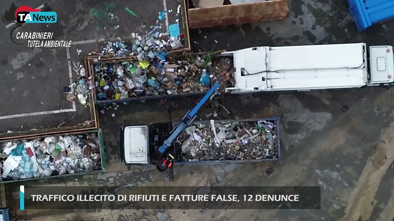 Traffico illecito di rifiuti e fatture false, 12 denunce