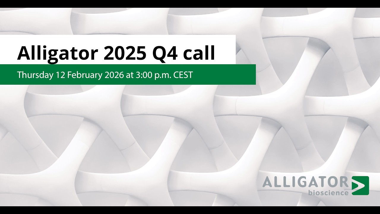 Alligator Bioscience 2025 year end report call