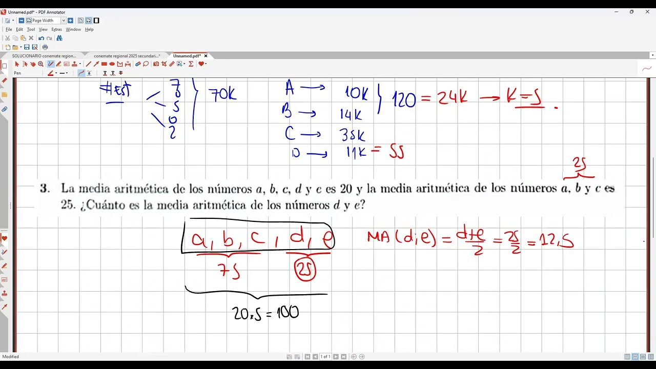 Solucionario CONEMATE 2025  Regional Secundaria