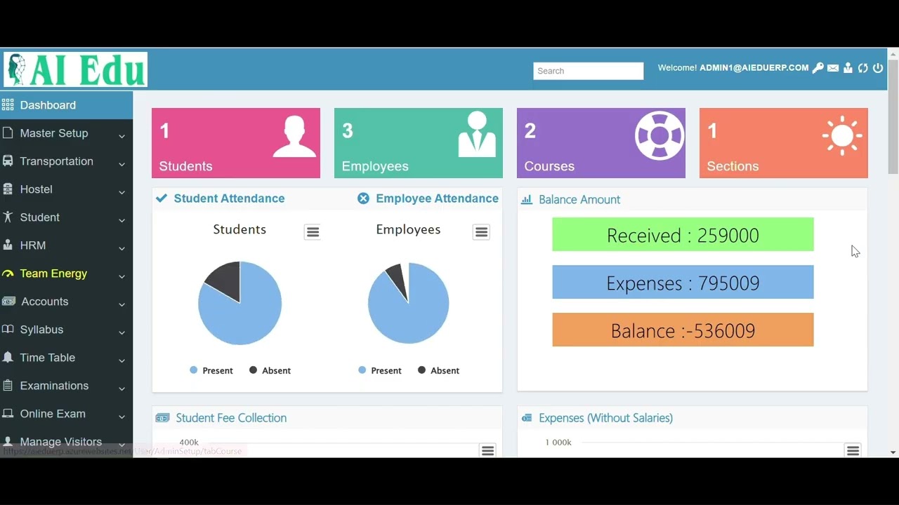 AI EDU ERP School Management Software Demo | School Management ERP Software Demo