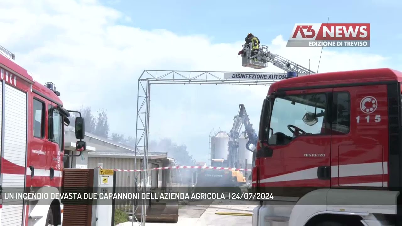 UN INCENDIO DEVASTA DUE CAPANNONI DELL'AZIENDA AGRICOLA  | 24/07/2024