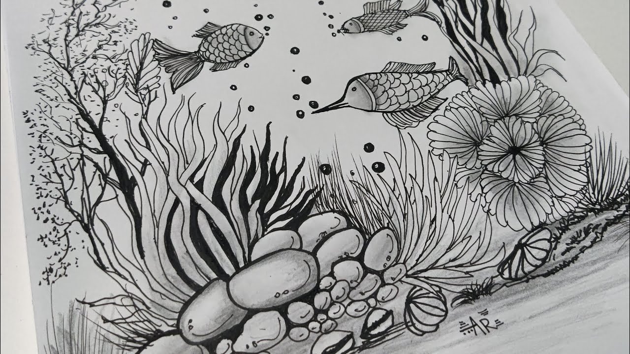 Zentangle art... Under sea zentangle ../zentangle pattern/zendoodleart...#zentangle #zendoodleart