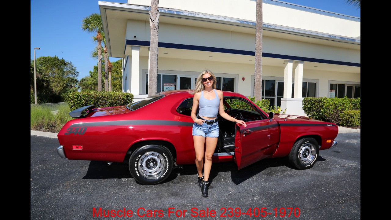 Plymouth Duster 340 Auto 1971 года выпуска www.musclecarsforsale.com 27000,00 долларов США 239-40...