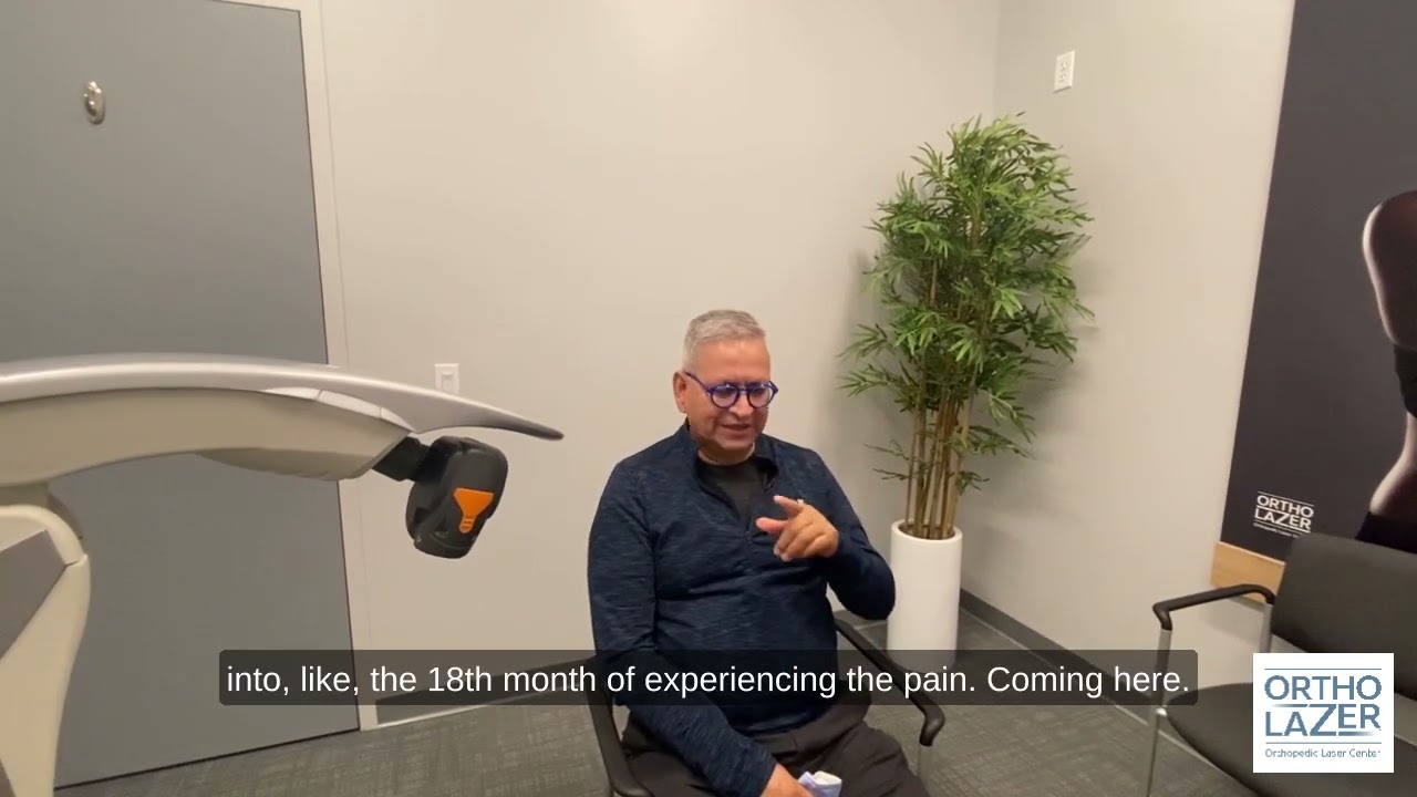 OrthoLazer patient experiences dramatic pain relief for shoulder pain.