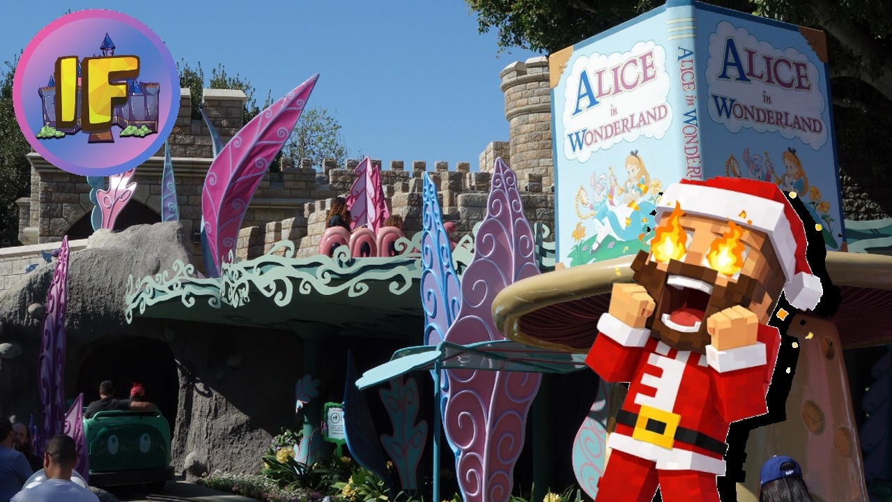 Alice in Wonderland 🍄🎠 | Disney Ride in Minecraft – Disneyland California (ImagineFun)