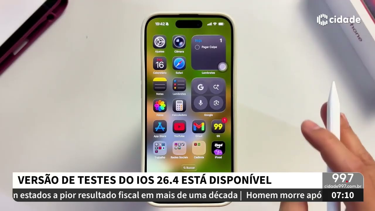 Manhã Cidade - 21.02.26 - Versão de testes do iOS 26.4 está disponível