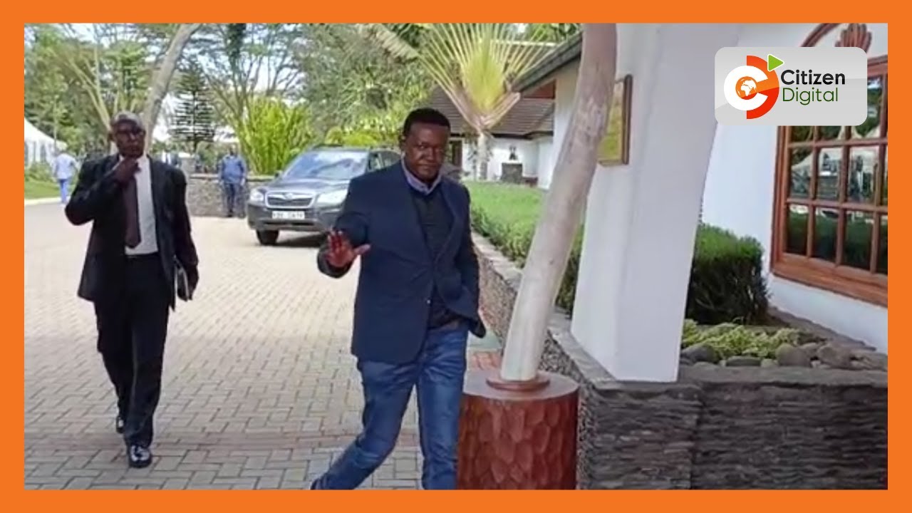 Cabinet members, senior government officials arriving at a Nanyuki hotel for a cabinet retreat