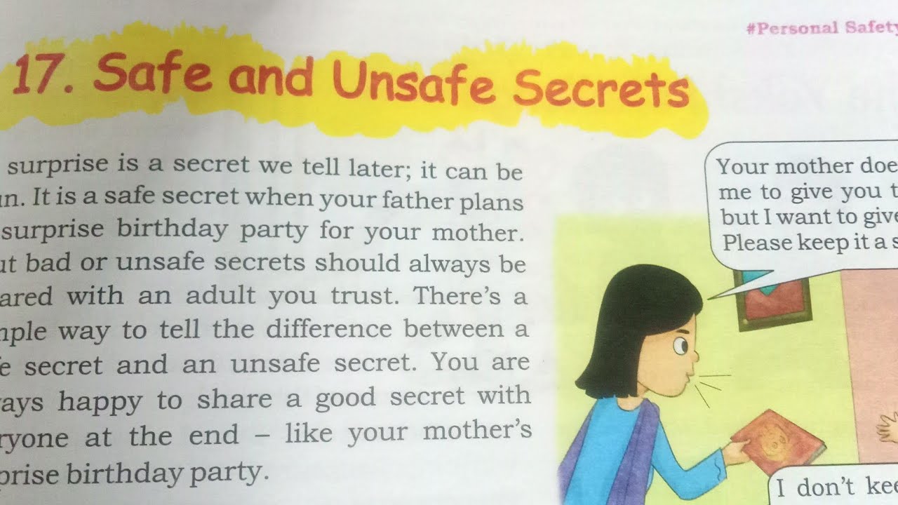 Chapter 17 safe and unsafe secrets chapter of moral value from class 6th
