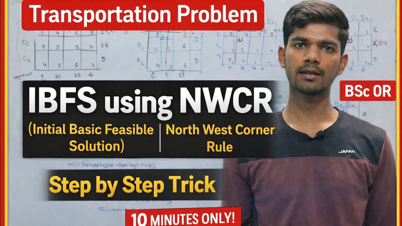 North West Corner Rule | NWCR | Transportation problem Using NWCR @mathsperfection #ibfs 