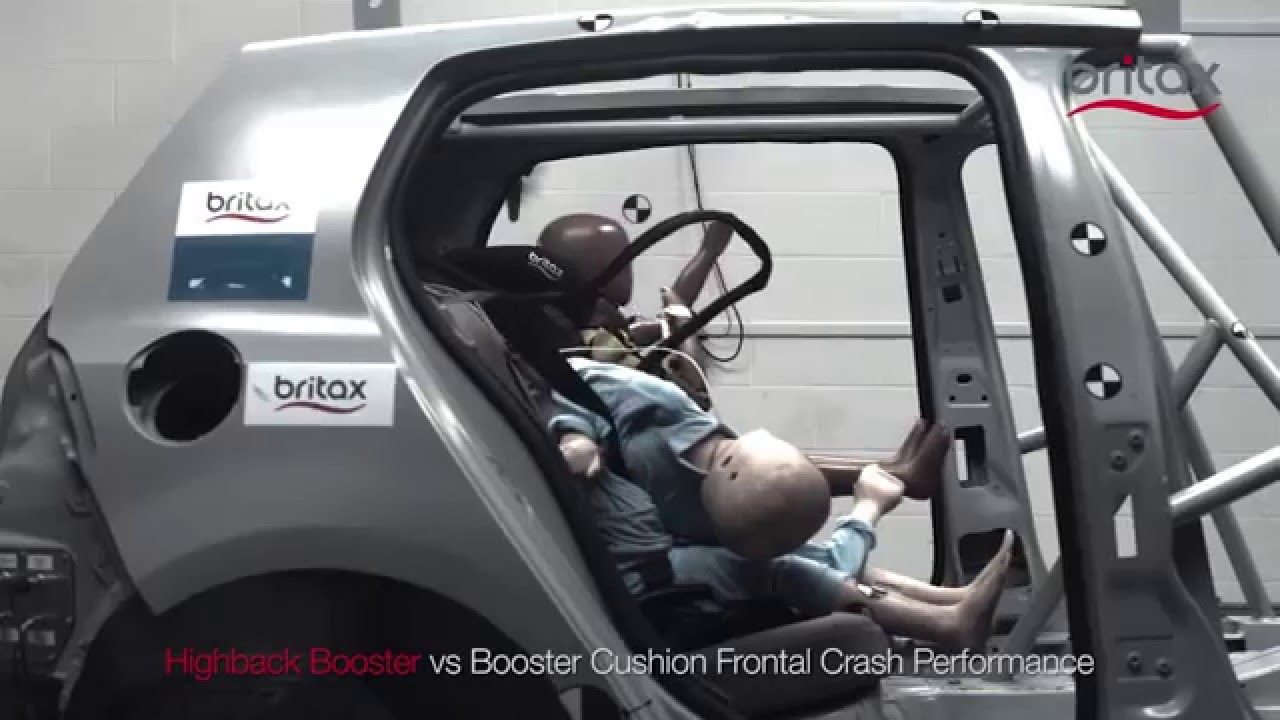 BRITAX Highback Booster vs Booster Cushion Crash Test