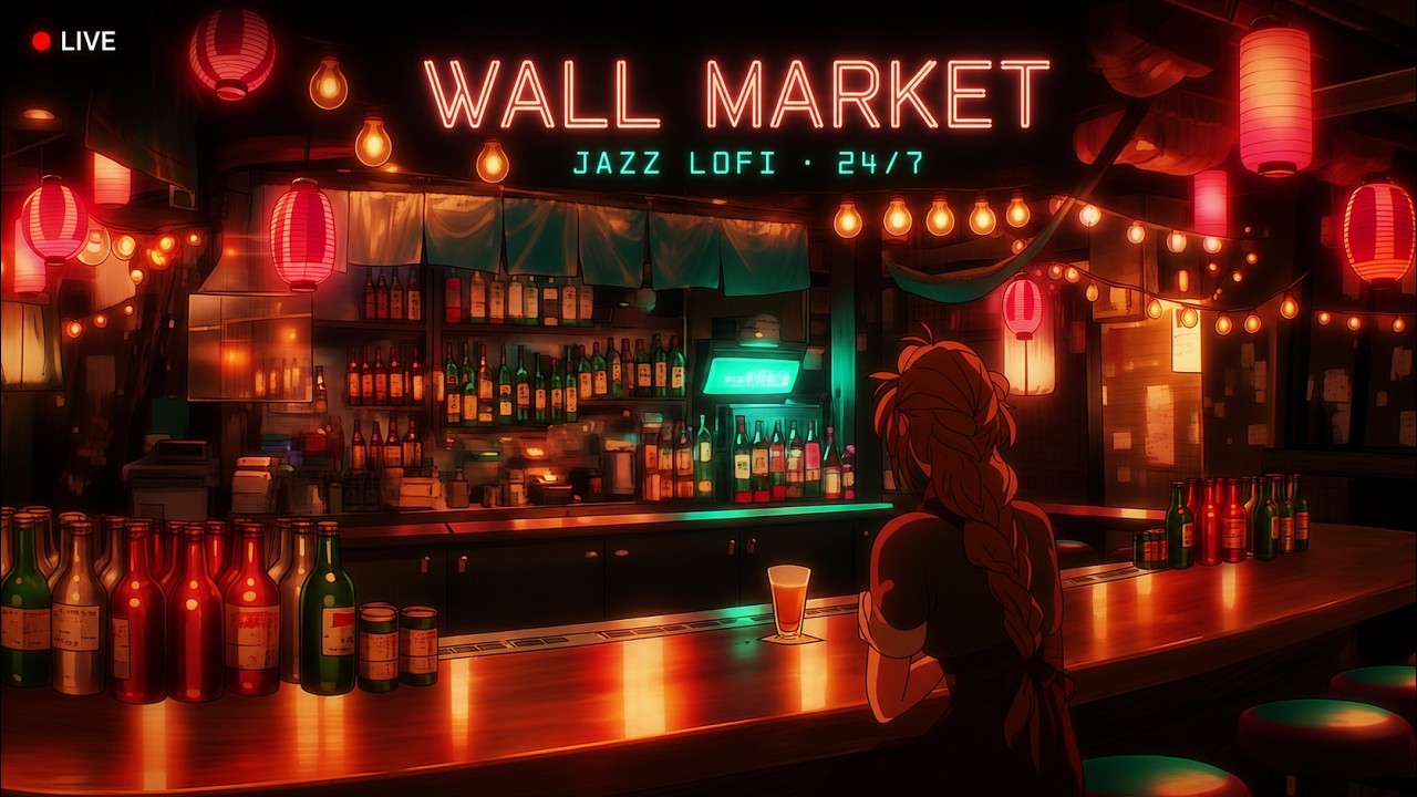 Neon Nights in Wall Market 🏮 Jazz Lofi Radio 24/7 &middot; Sultry Beats to Study & Sleep | FF7 Midgar Lofi
