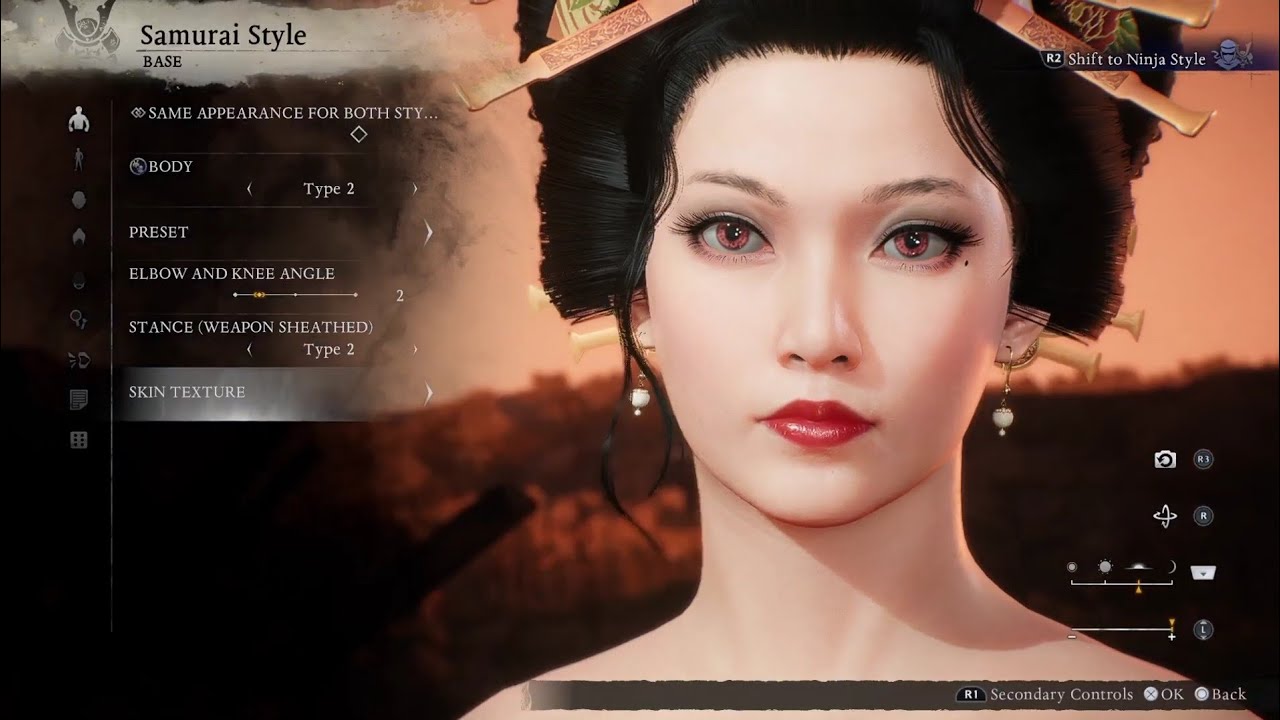 Beauty Lady Shogun Character Creation - Nioh 3