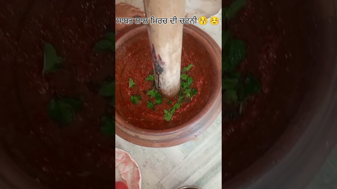 ਸਾਬਤ ਲਾਲ ਮਿਰਚ ਦੀ ਚਟਨੀ😚☺
