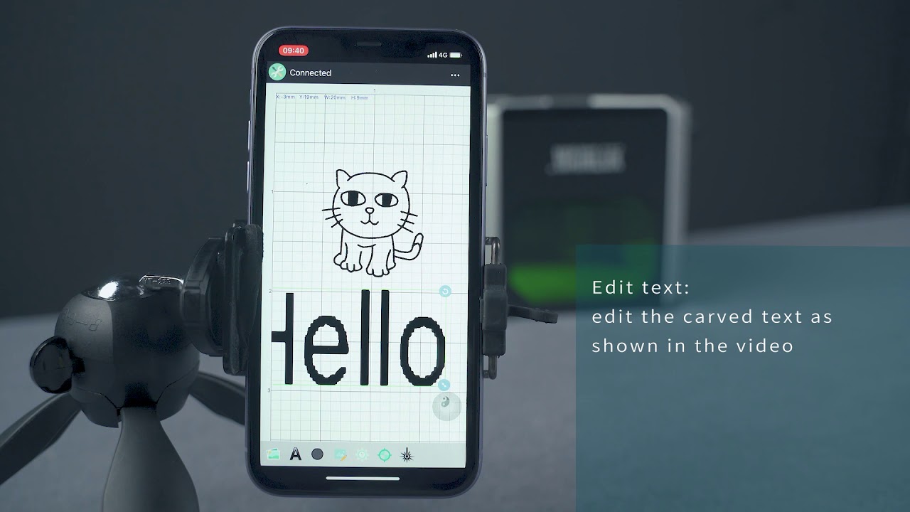 Iphone to laser Engraver K6