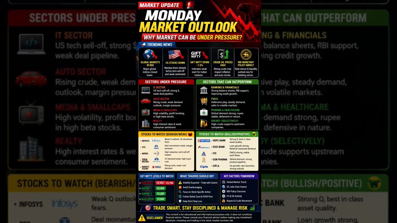 🔥 Monday Market Outlook | Nifty 50 Analysis | Trending Stocks | Stock Market News Today