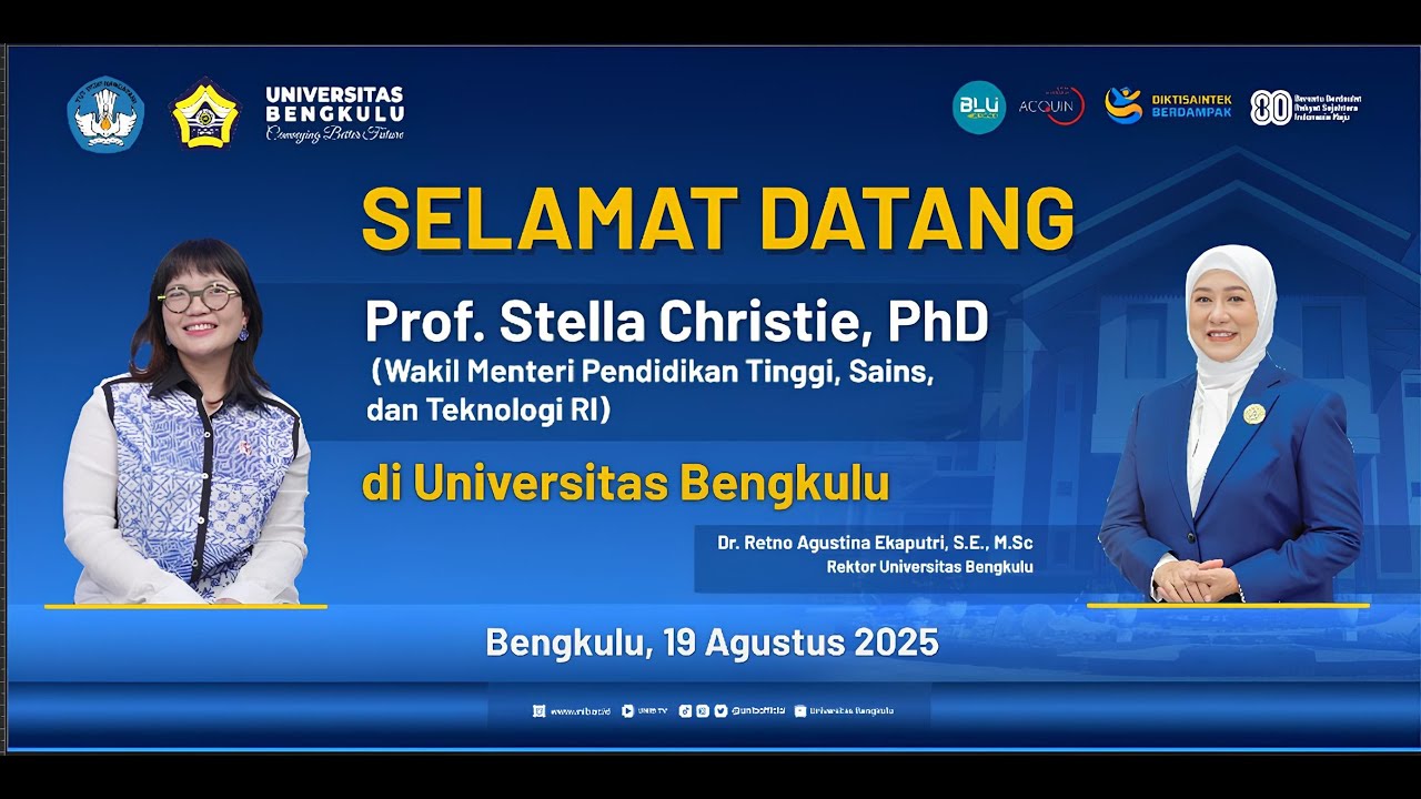 LIVE - KUNJUNGAN KERJA WAKIL MENTERI DIKTISAINTEK DI UNIVERSITAS BENGKULU