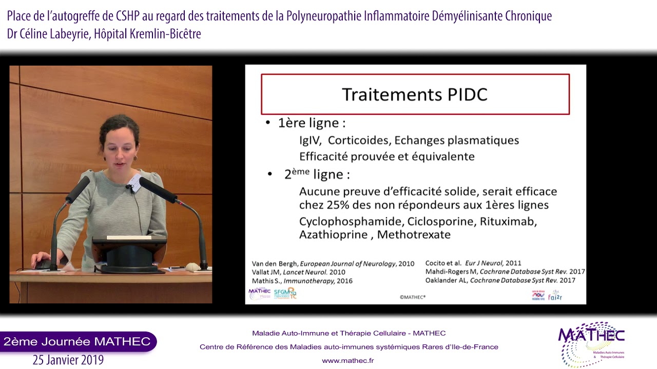 L'autogreffe de CSHP dans la Polyneuropathie Inflammatoire Démyélinisante Chronique - Dr C. LABEYRIE