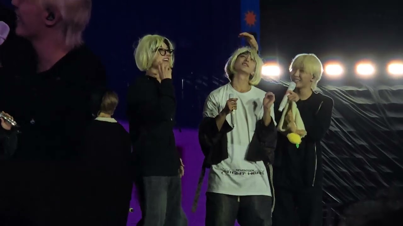 Seventeen in LA Day 2 - Playing with Blonde Wigs 11/10