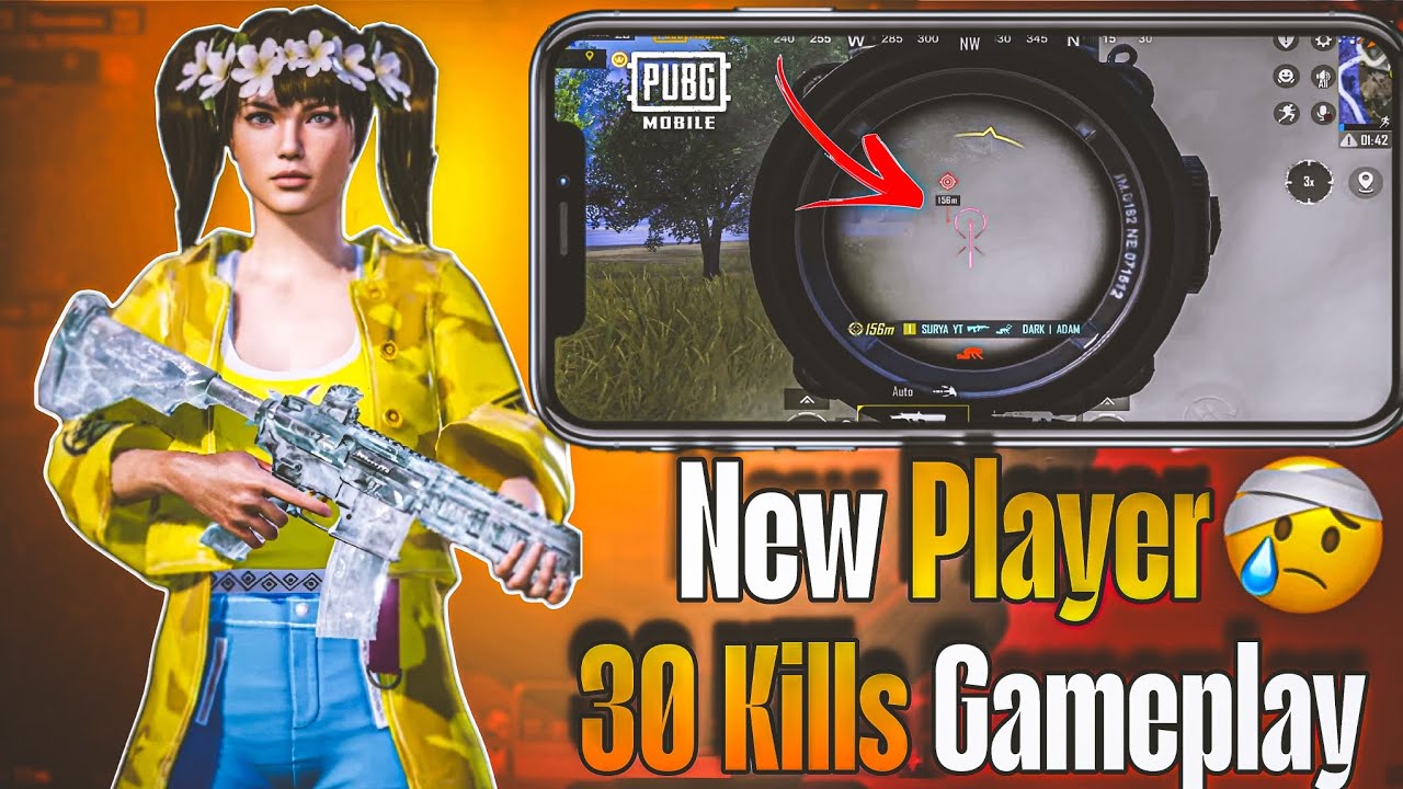 😢New player + Gyro +5 Finger |PUBG Mobile 