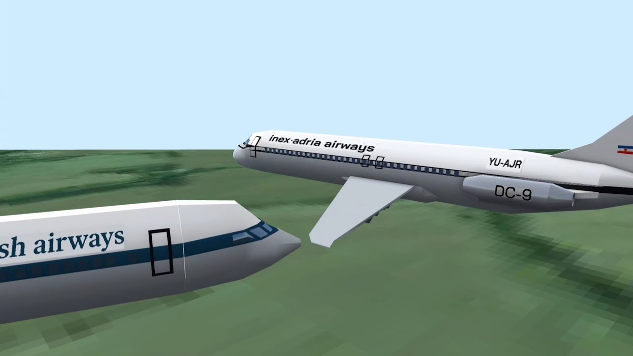1976 Zagreb mid-air collision - Animation